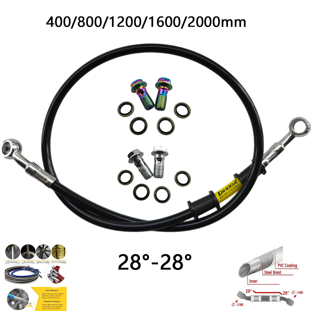 Motorcycle Brake Cable - 28 ° -28 ° Conjunto de