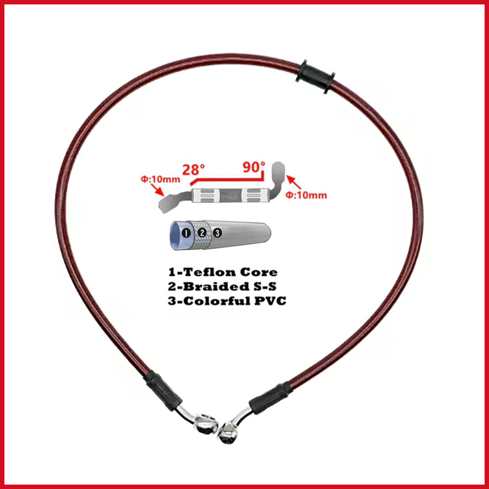 28-90 graus 10mm banjo 300mm a - Motorcycle Brake Cable avaliação e preço